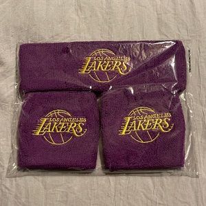 Lakers headband and two wristbands